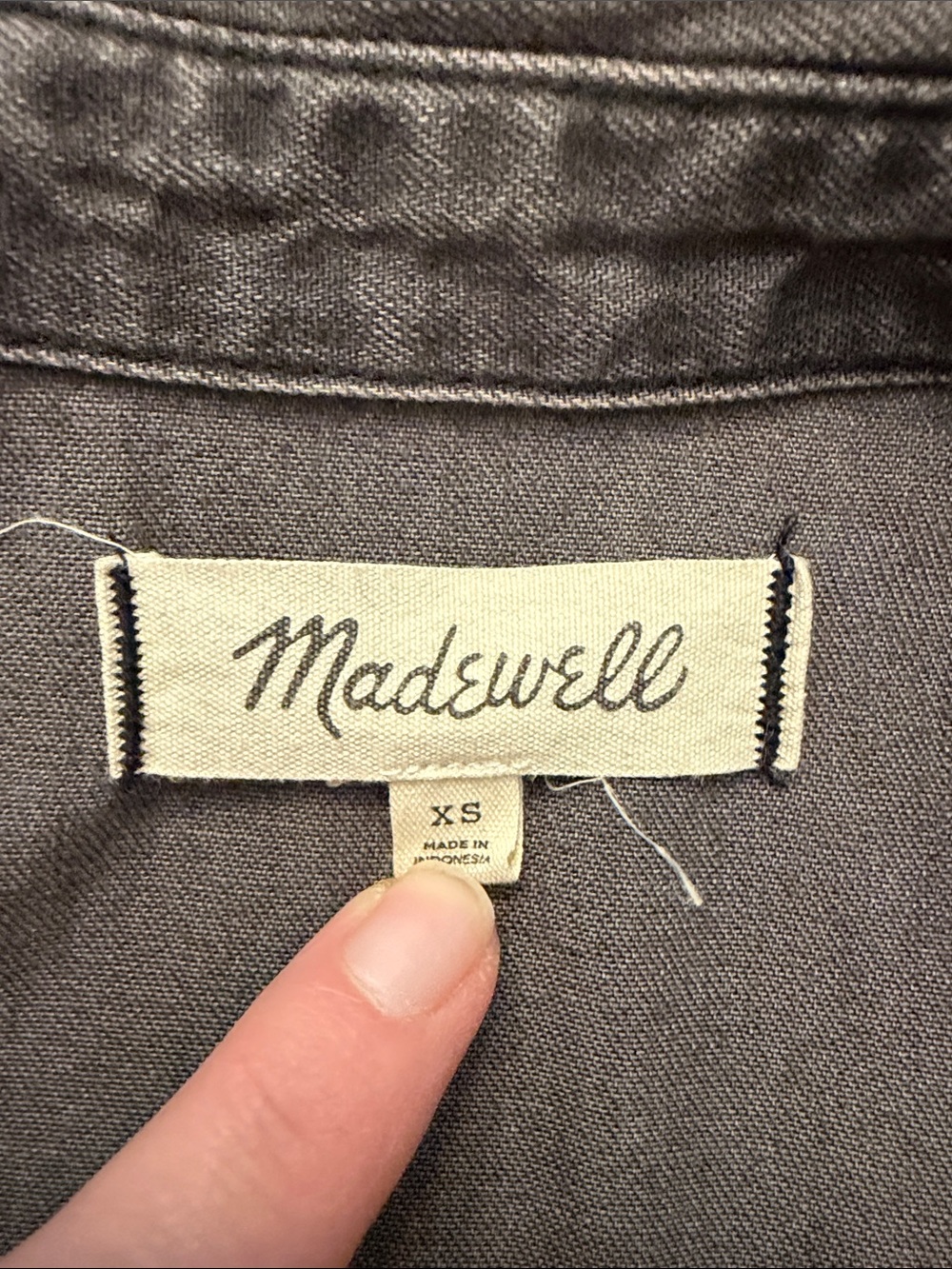 Madewell Gray Button Down Shirt